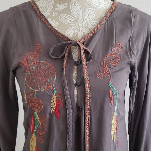 Wrangler Embroidered Long Sleeve Dress S - Picture 3 of 10